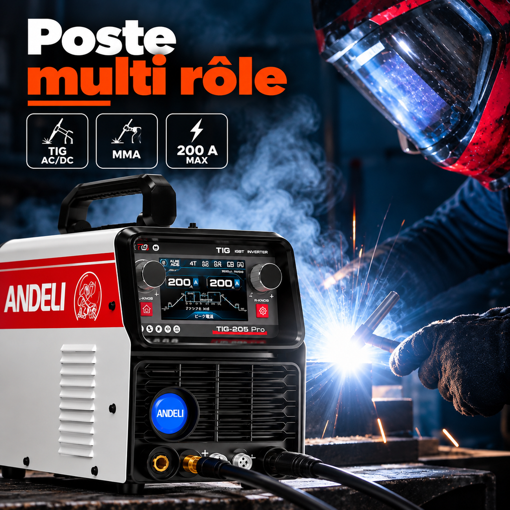 Poste à souder TIG-205Pro AC/DC - TIG/MMA - 200A