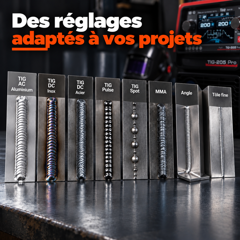 Poste à souder TIG-205Pro AC/DC - TIG/MMA - 200A