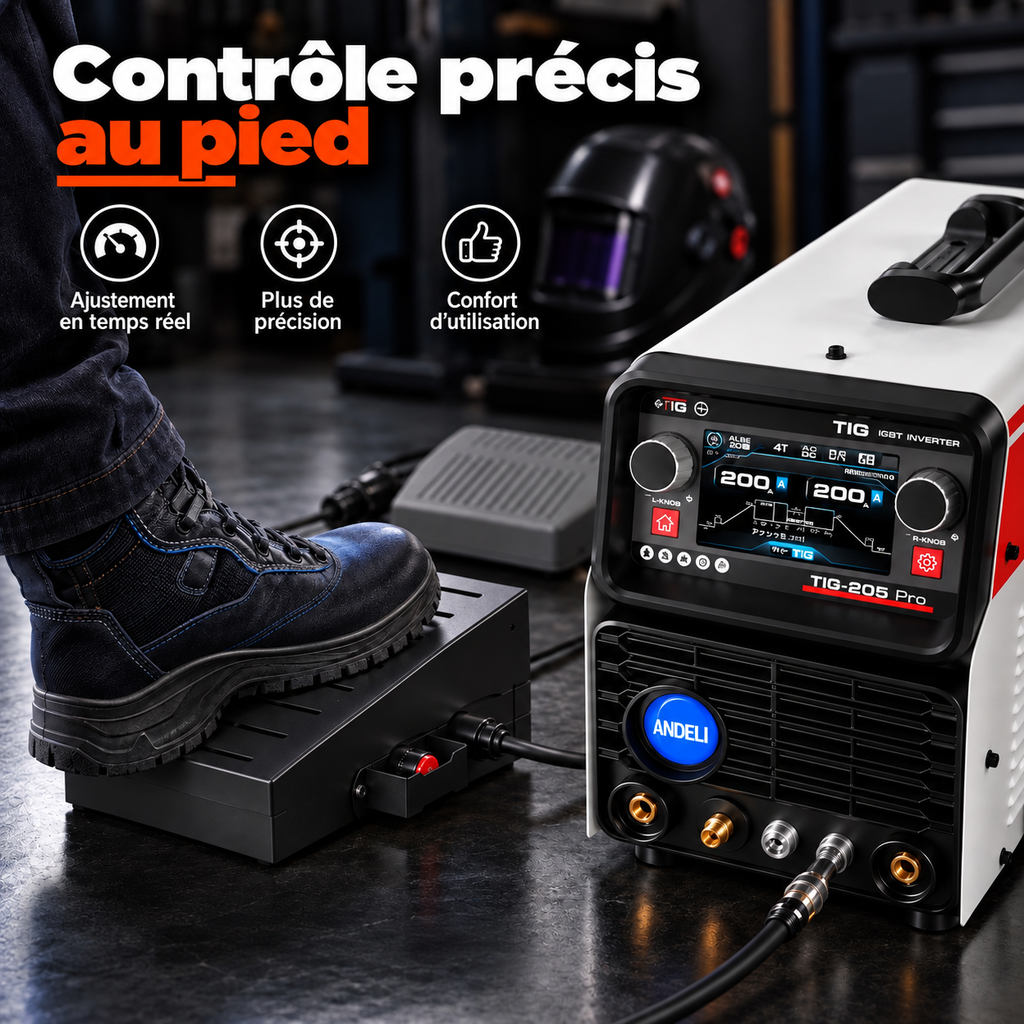 Poste à souder TIG-205Pro AC/DC - TIG/MMA - 200A